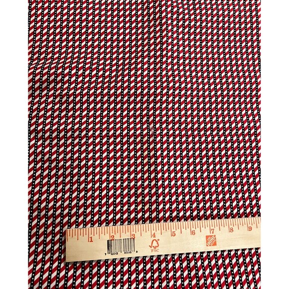 Patriotic/Nautical Fabric - 42" X 1 Yard - Black/Red/Cream Stripes & Dots - Picture 5 of 6